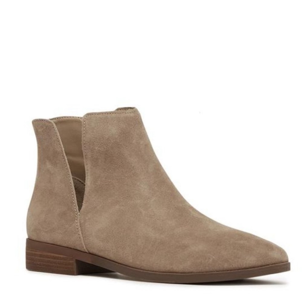 Steve Madden Yaal Leather Taupe Flat Bootie Size 10